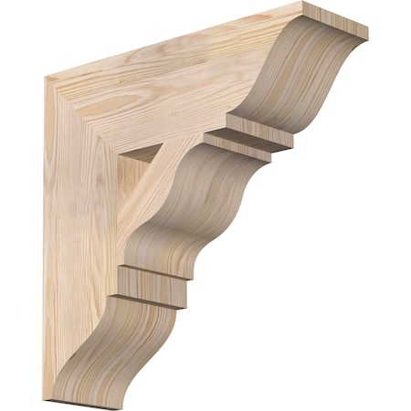 Ekena Millwork Funston Traditional Smooth Bracket, Douglas Fir, 5 1/2"W x 18"D x 18"H BKT06X18X18FST01SDF